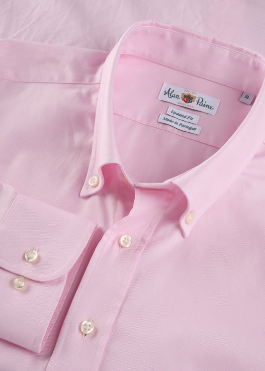 Men's Cotton Long Sleeve Shirt in Pink