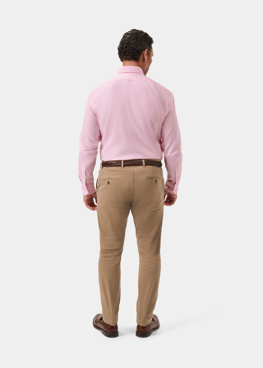 Men's Cotton Long Sleeve Shirt in Pink