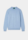 Men's Cotton Crew Neck Jumper in Light Blue