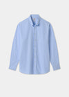 Men's Oxford Cotton Long Sleeve Shirt in Blue