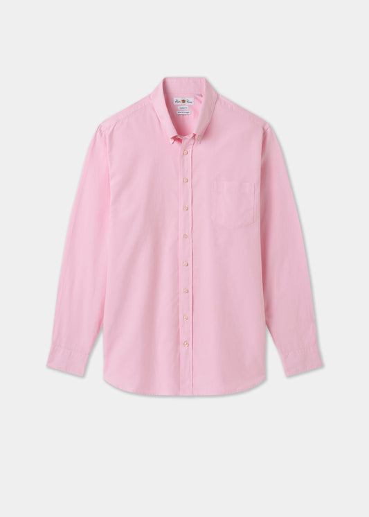 Men's Oxford Cotton Long Sleeve Shirt in Pink