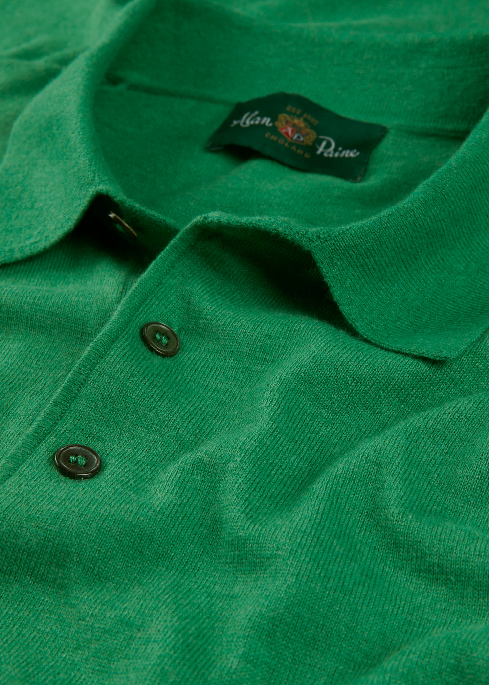 Men's Cotton Polo Shirt in Bright Green