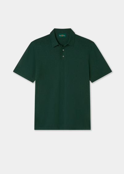 Men's Cotton Polo Shirt in Dark Green