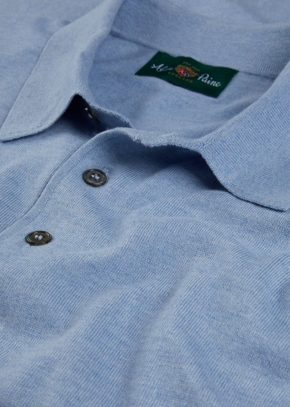 Men's Cotton Polo Shirt in Light Blue