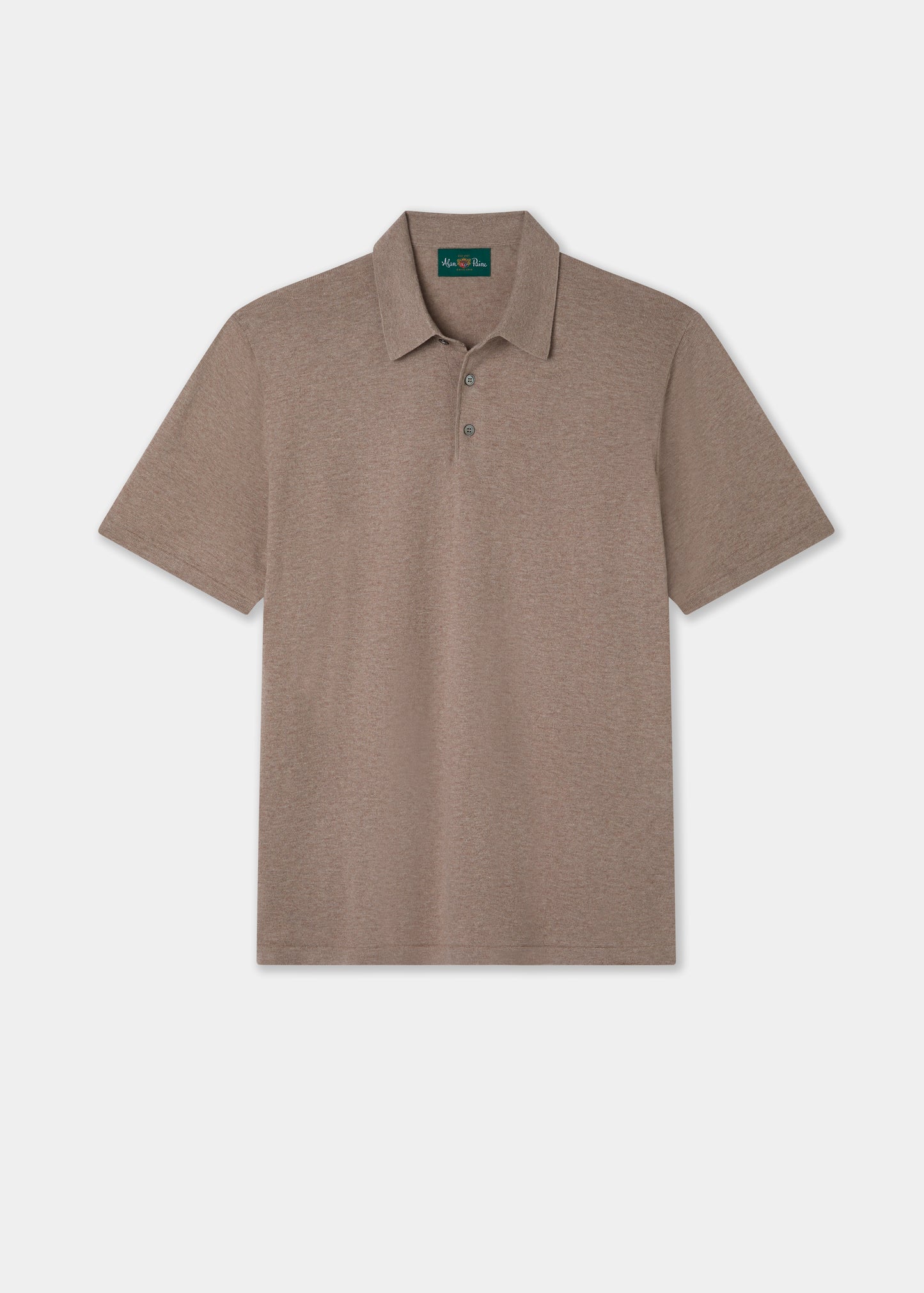Men's Cotton Polo Shirt in Light Brown