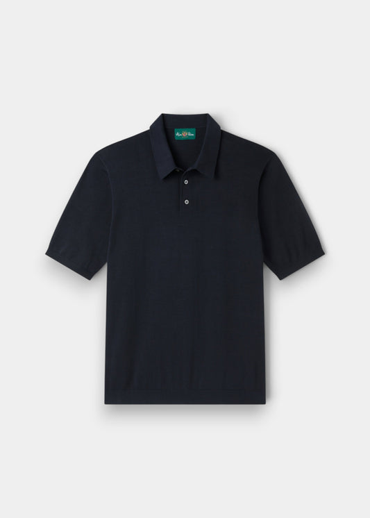 Paignton Cotton Polo Shirt In Dark Navy