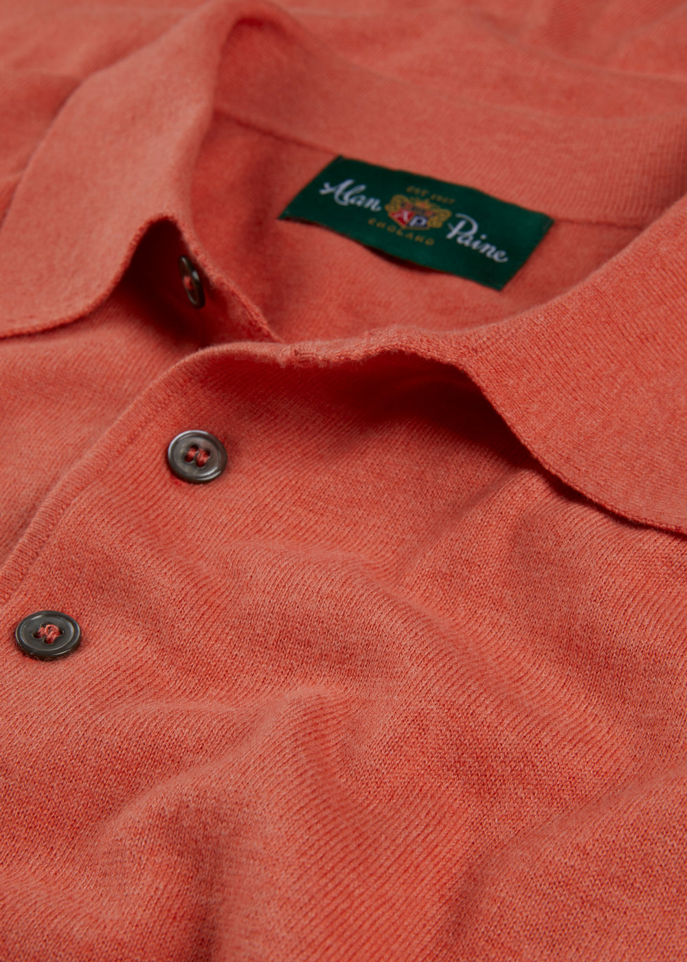 Men's Cotton Polo Shirt in Coral