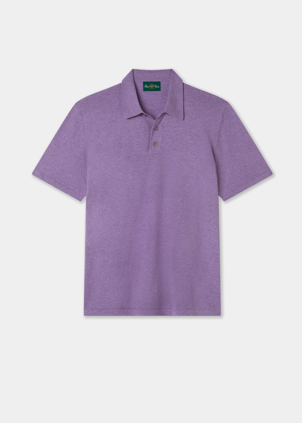 Men's Cotton Polo Shirt in Pale Purple