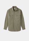 Mens Cotton Long Sleeve Shirt in Green