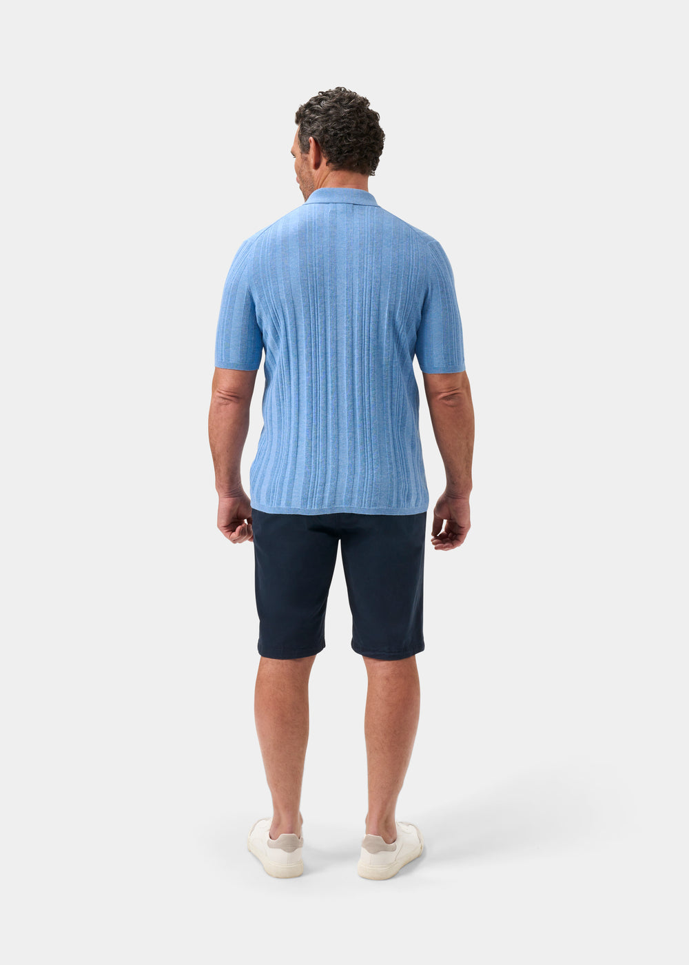 Abbotsbury Men's Short Sleeve Cotton Shirt In Carolina Blue