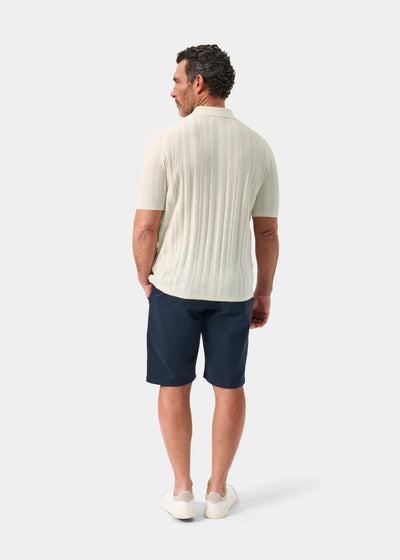 Men's Cotton Revere Collar Shirt in White