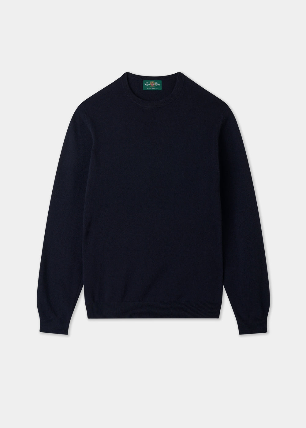 Men's Geelong Wool Crew Neck Jumper in Dark Navy