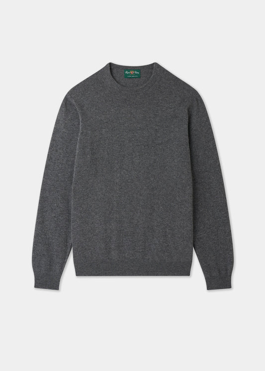Men's Geelong Wool Crew Neck Jumper in Derby