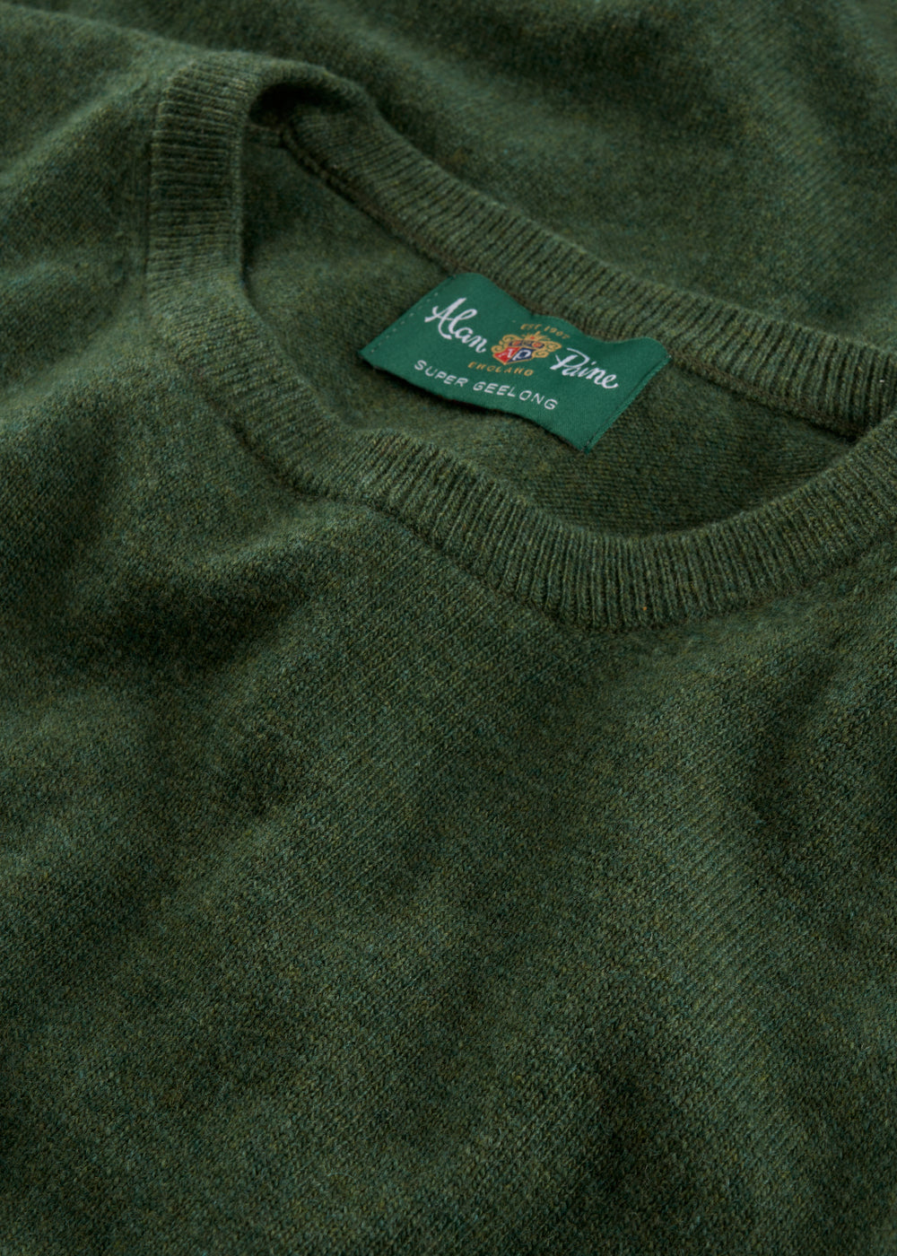 Men's Geelong Wool Crew Neck Jumper in Rosemary