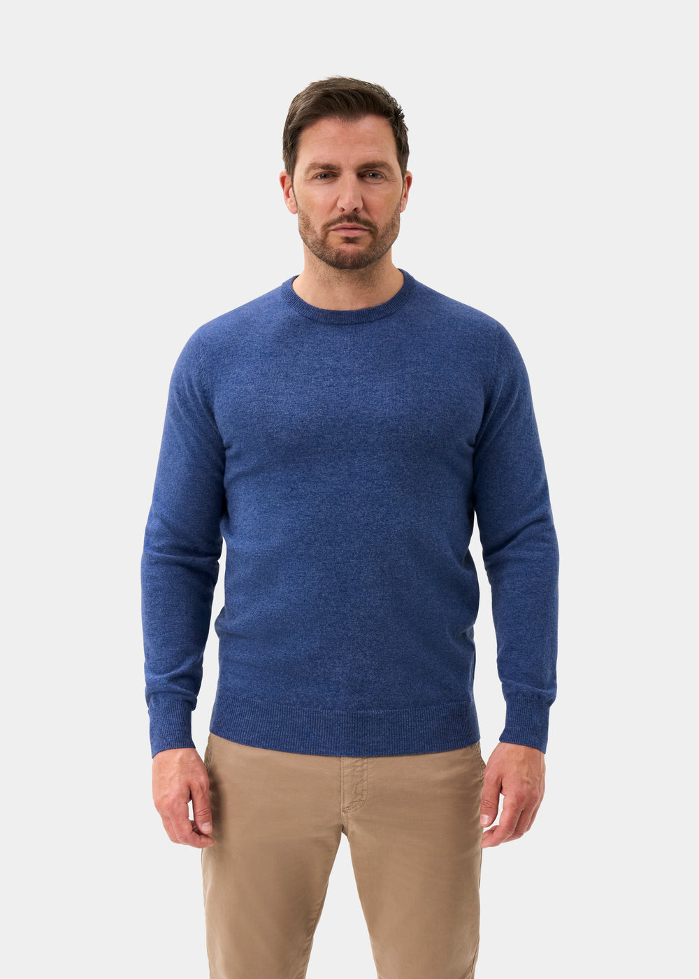Men's Geelong Wool Crew Neck Jumper in Ullswater