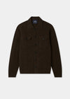 Men's dark brown knitted shirt