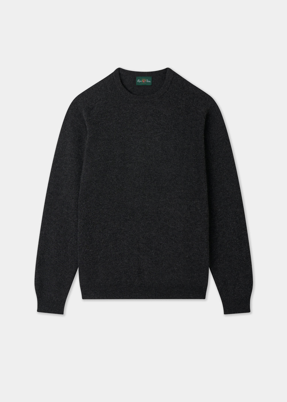 Men's Lambswool Crew Neck Jumper in Charcoal