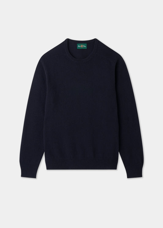Men's Lambswool Crew Neck Jumper in Navy