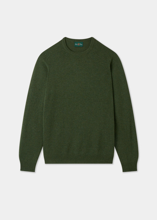 Men's Lambswool Crew Neck Jumper in Rosemary