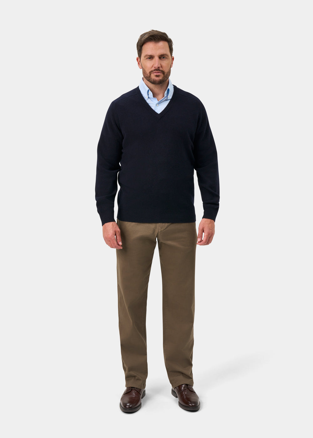 Hampshire Lambswool Jumper in Navy - Classic Fit