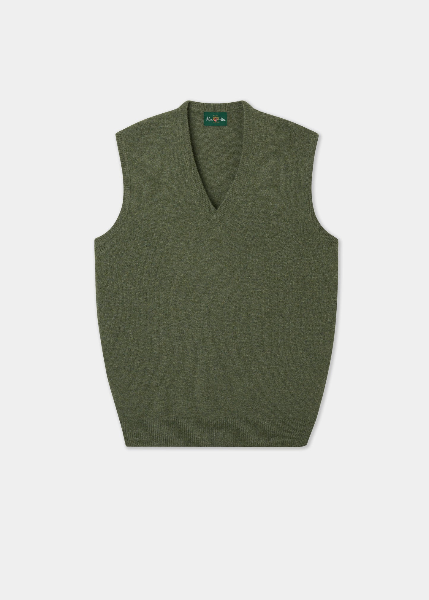 Men's Lambswool Slipover Vee Neck Jumper in Landscape