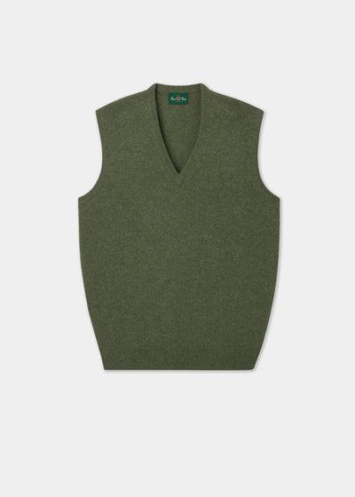 Men's Lambswool Slipover Vee Neck Jumper in Landscape