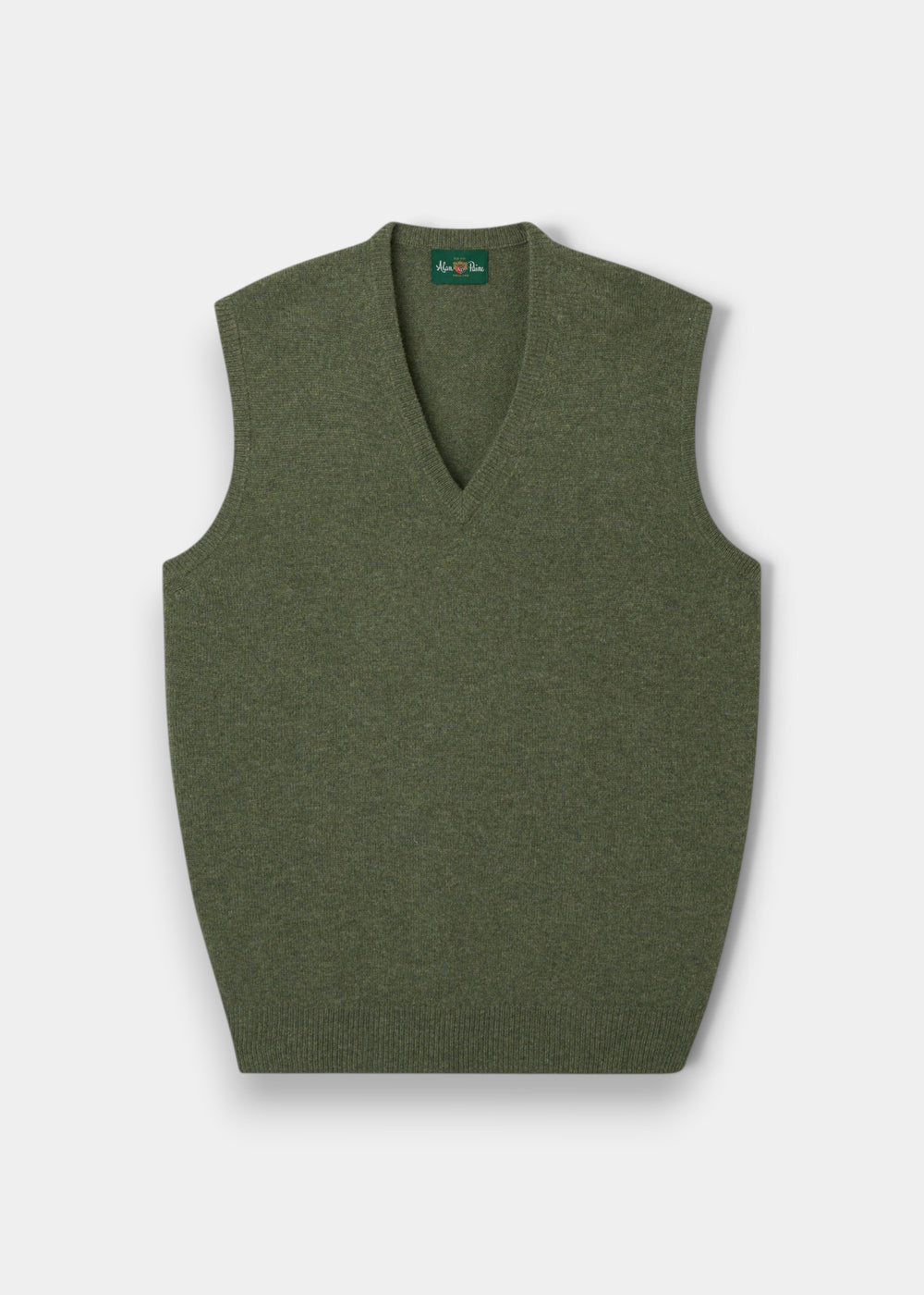 Men's Lambswool Slipover Vee Neck Jumper in Landscape