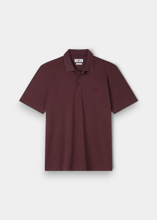 Fritton Pique Polo Shirt In Blackcurrant