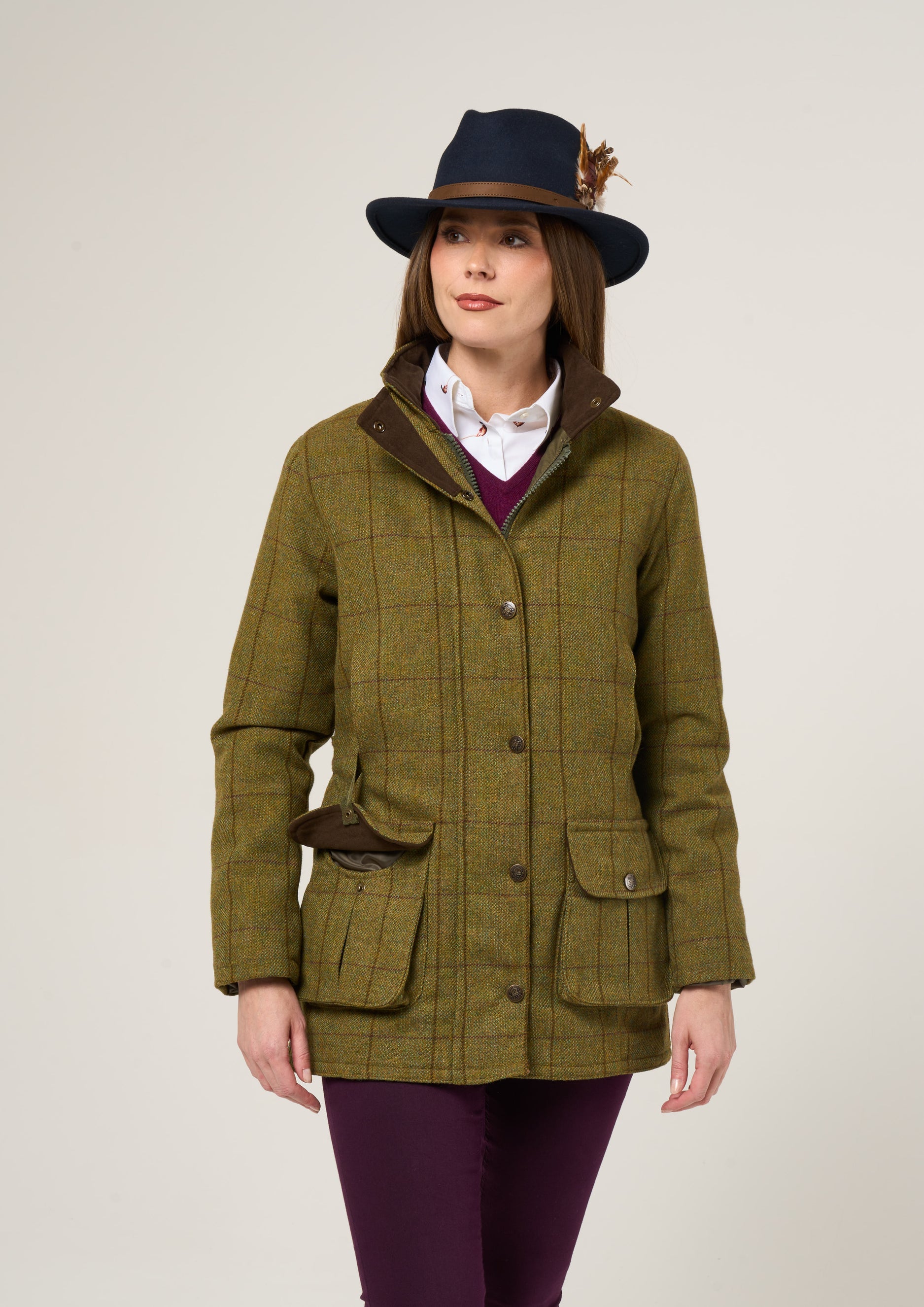 Cape en laine pour femme tweed Flax Lily élégante - Barbour Cape en laine pour femme tweed Flax Lily élégante - Barbour