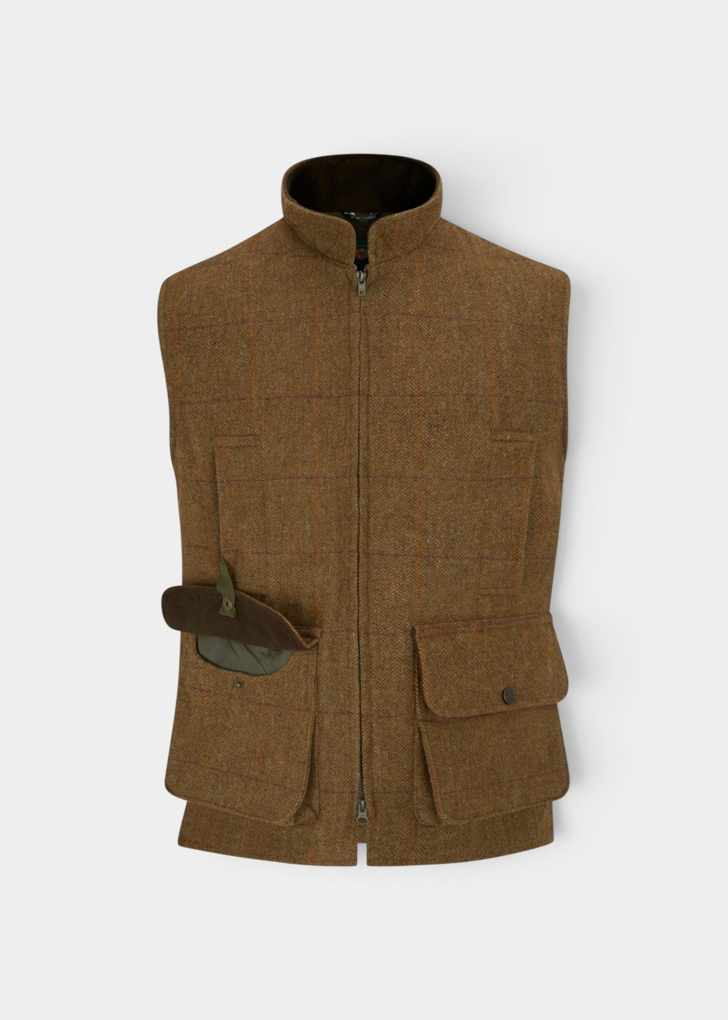 Rutland Men's Tweed Water Repellent Shooting Waistcoat in Birch -  Shooting Fit