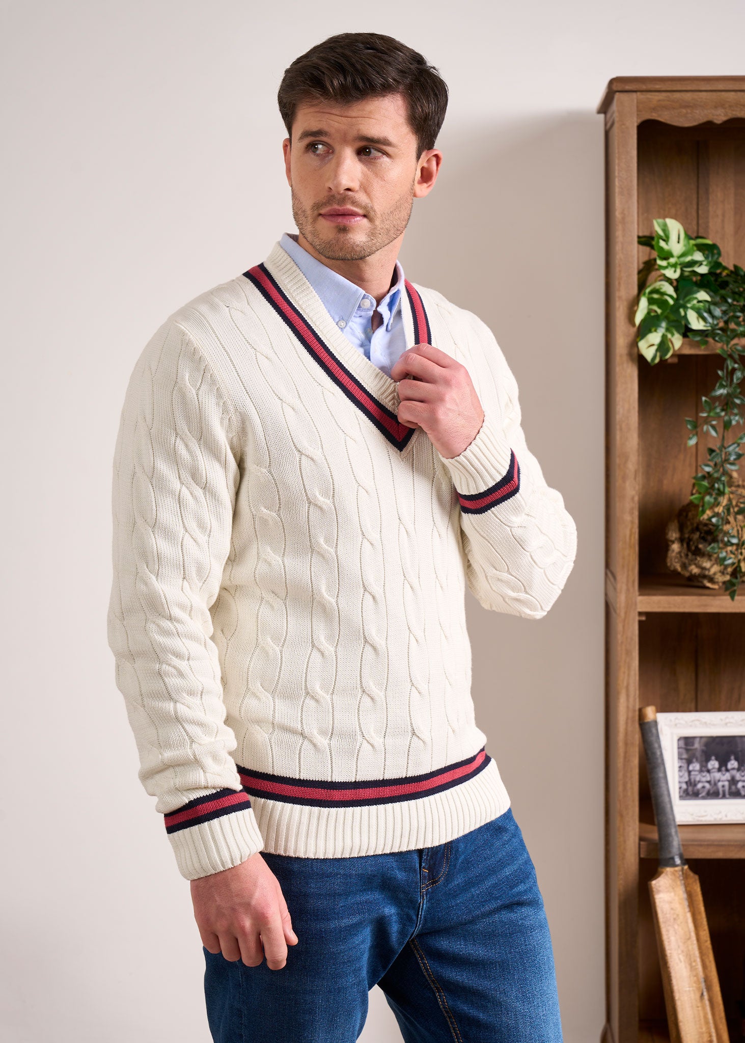 Men's Cricket Jumpers | Cable Knit Cricket Sweaters – Alan Paine