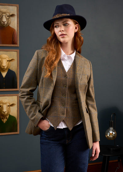 Surrey Ladies Tweed Blazer In Seabrook 