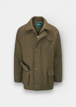 Surrey Men's Tweed Waterproof Coat in Moor  -  Shooting Fit
