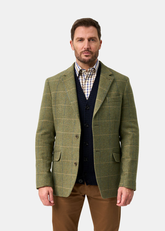 Surrey Men's Tweed Lined Blazer In Lovat Blue - Regular Fit