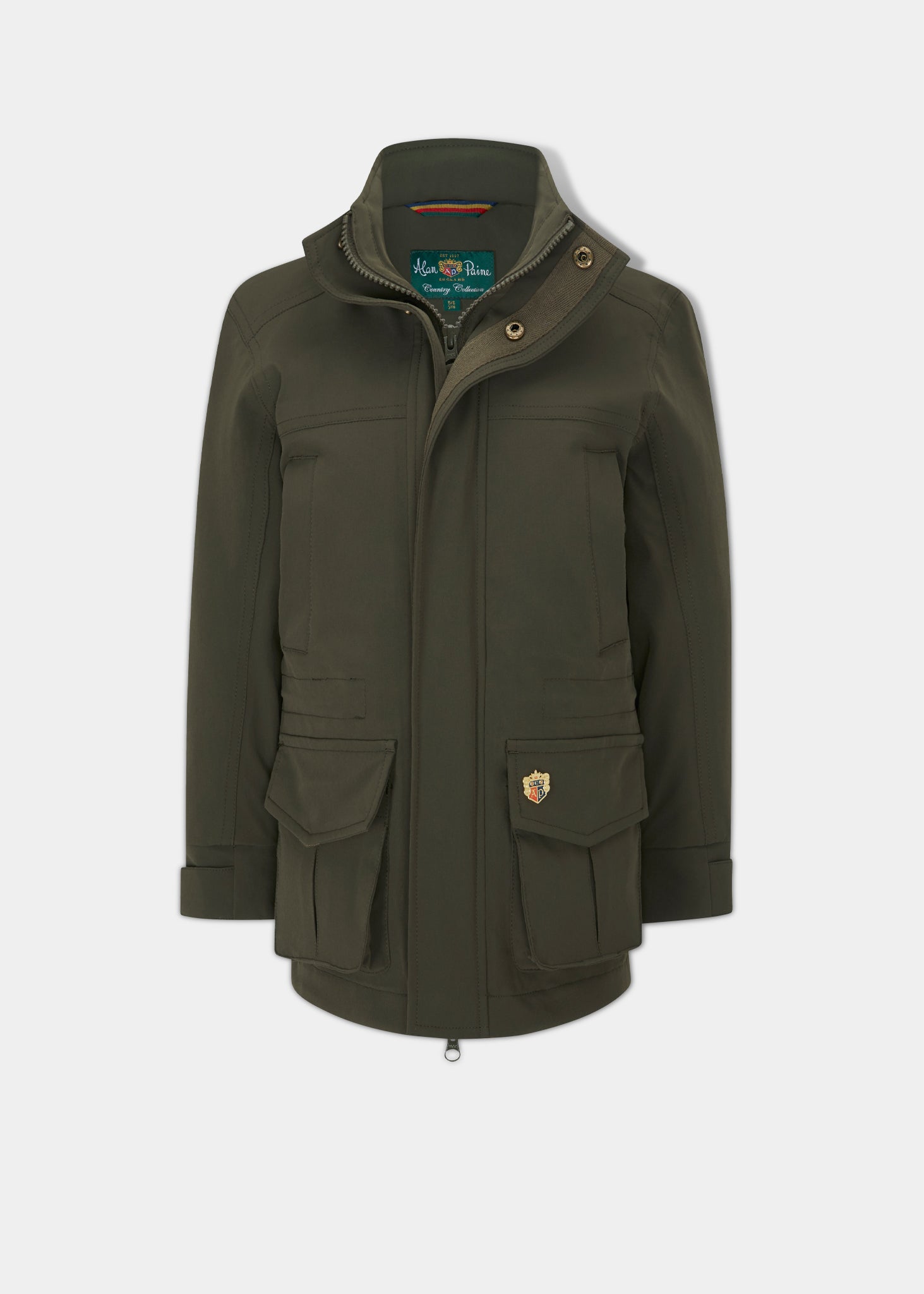 alan paine Lockwood Children's Coat In Olive - Shooting Fit