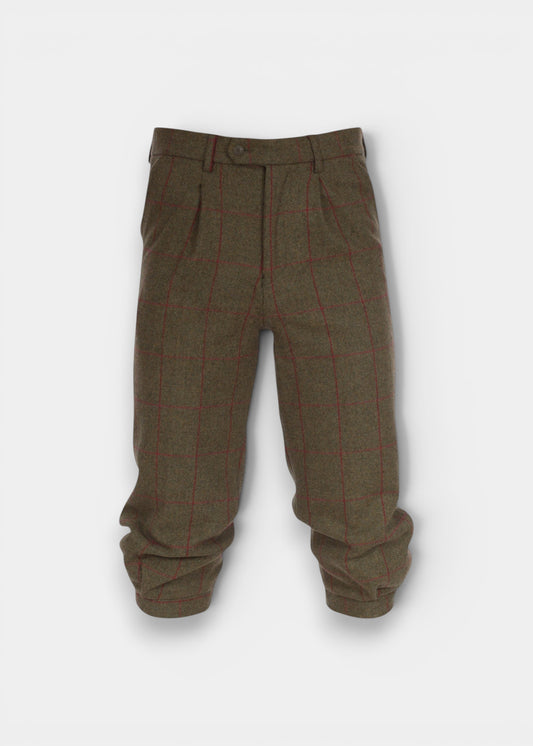Combrook Men's Tweed Water Repellent Plus Fours in Sage -  Regular Fit
