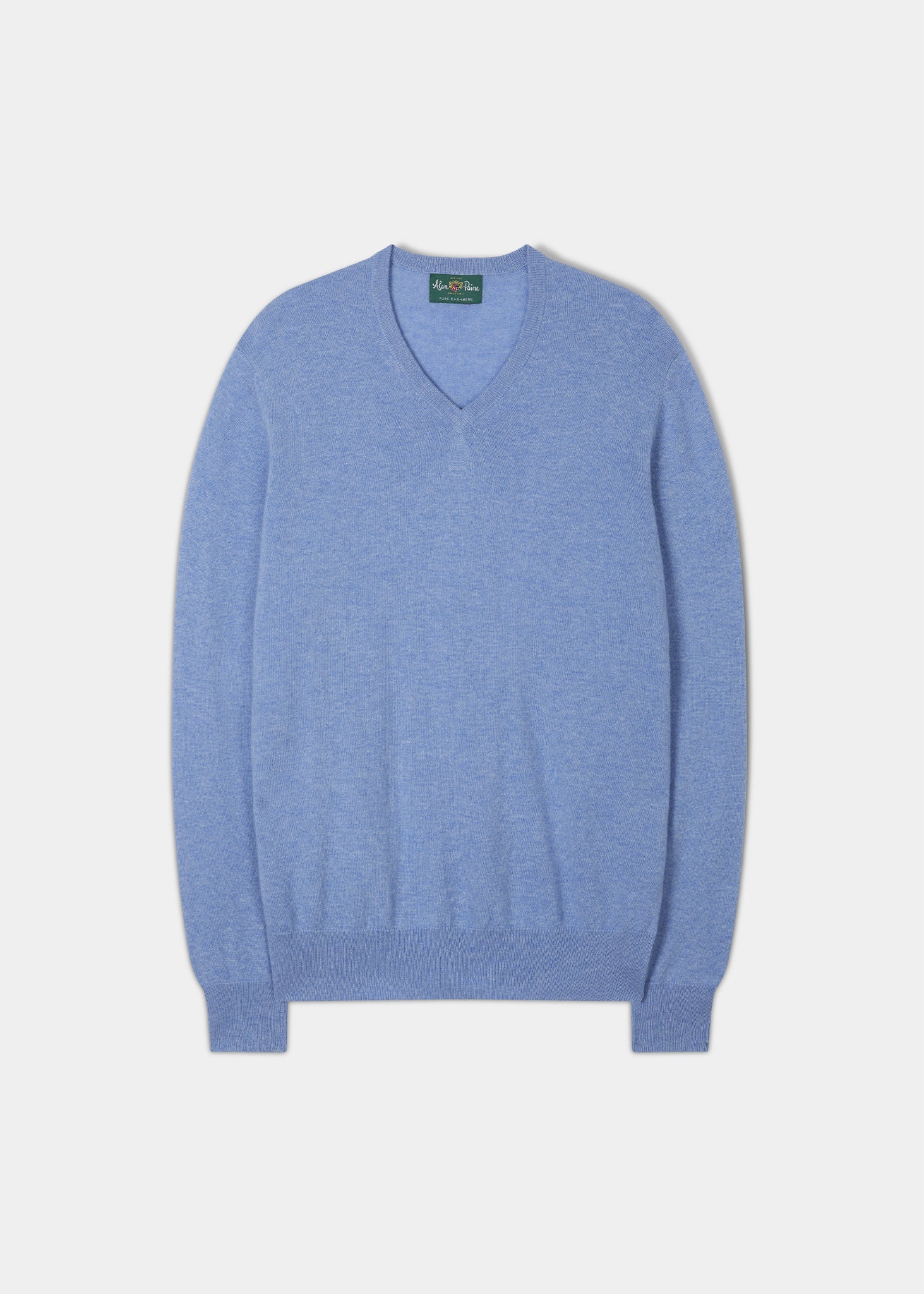 alan paine Haddington Cashmere Jumper in Ocean - Regular Fit