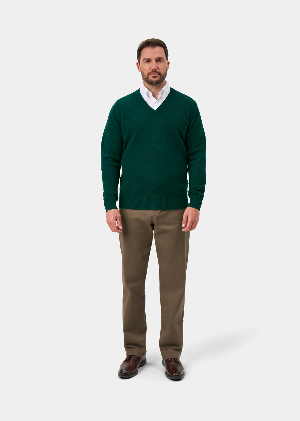 Hampshire Lambswool Jumper in Mallard - Classic Fit