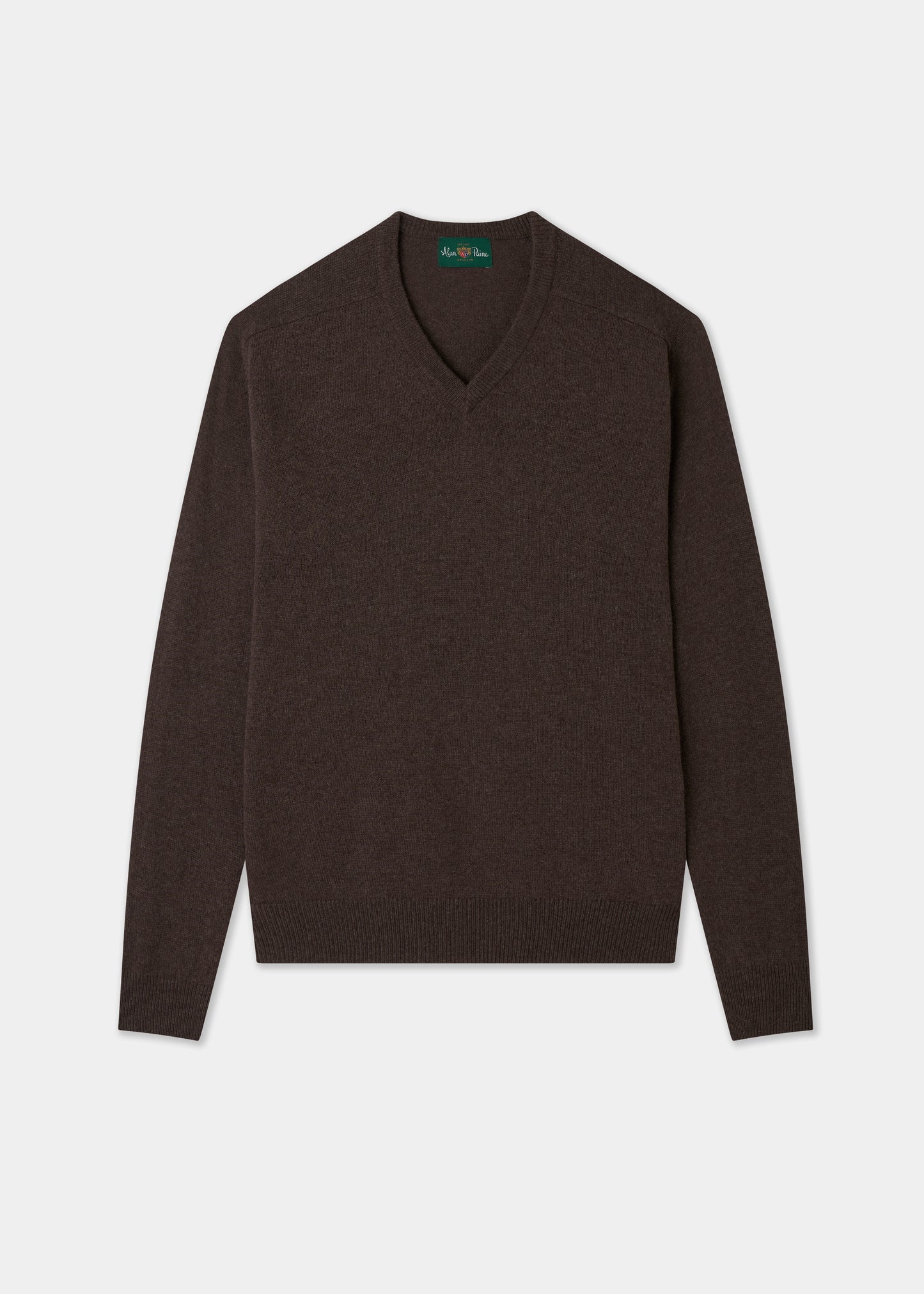 Brown sweater on a light gray background
