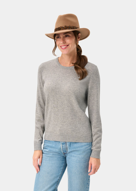 Ivy Wool & Cashmere Crew Neck Jumper In Husky