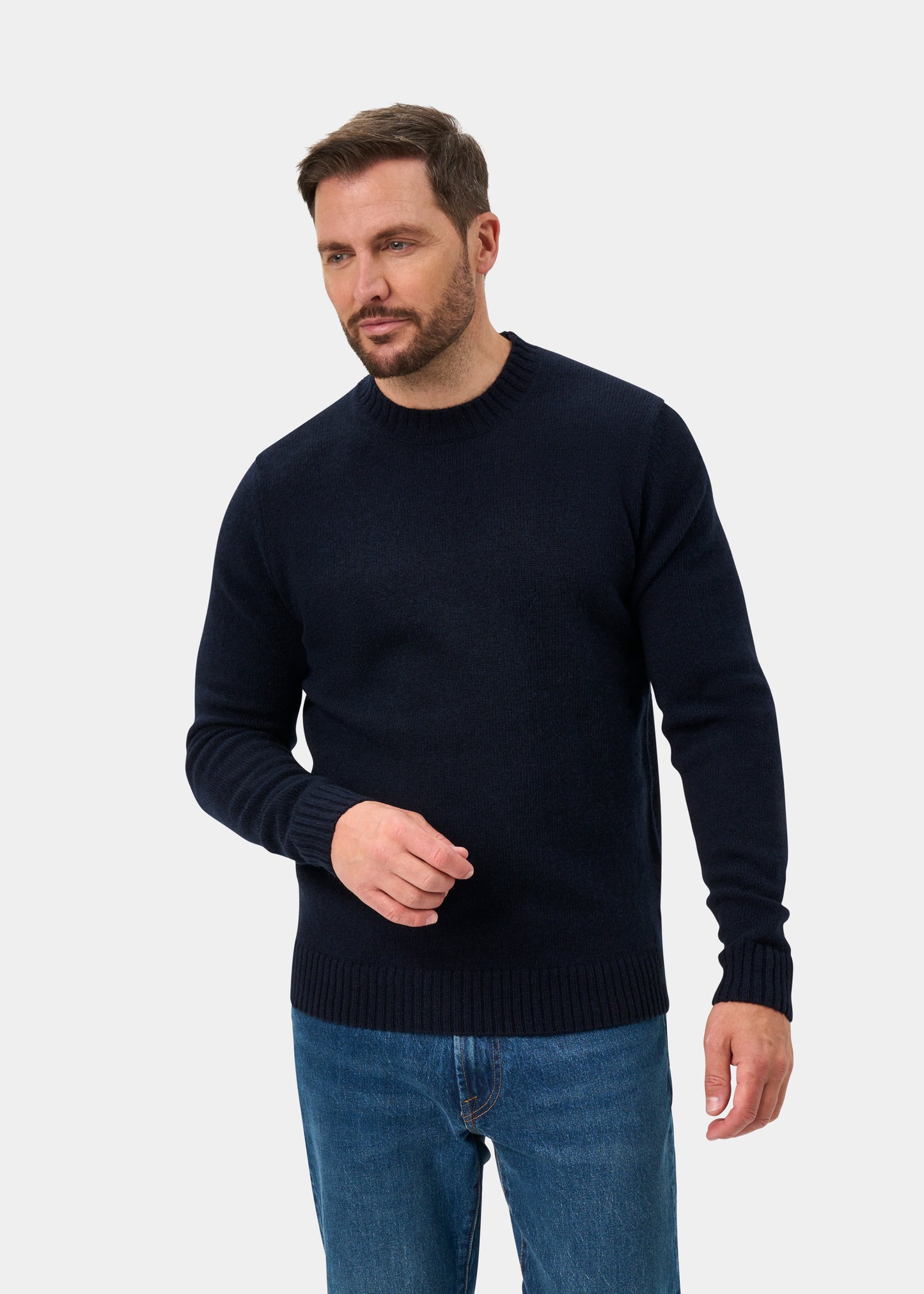 Kinnadie Supersoft Shetland Jumper In Concord - Regular Fit