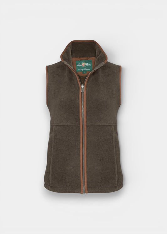 Aylsham Ladies Fleece Gilet In Green - Regular Fit