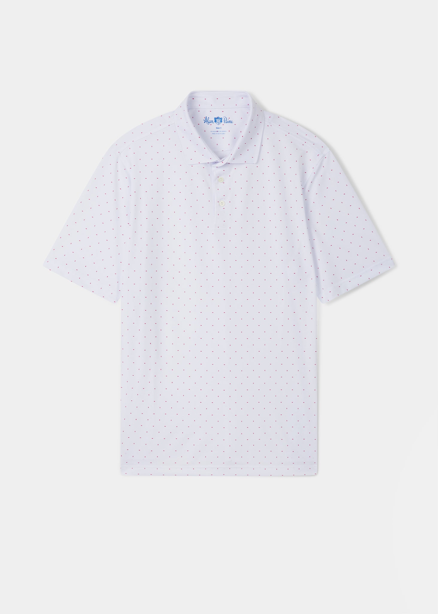 alan paine Shalford Performance Polo Shirt with Red Print Design