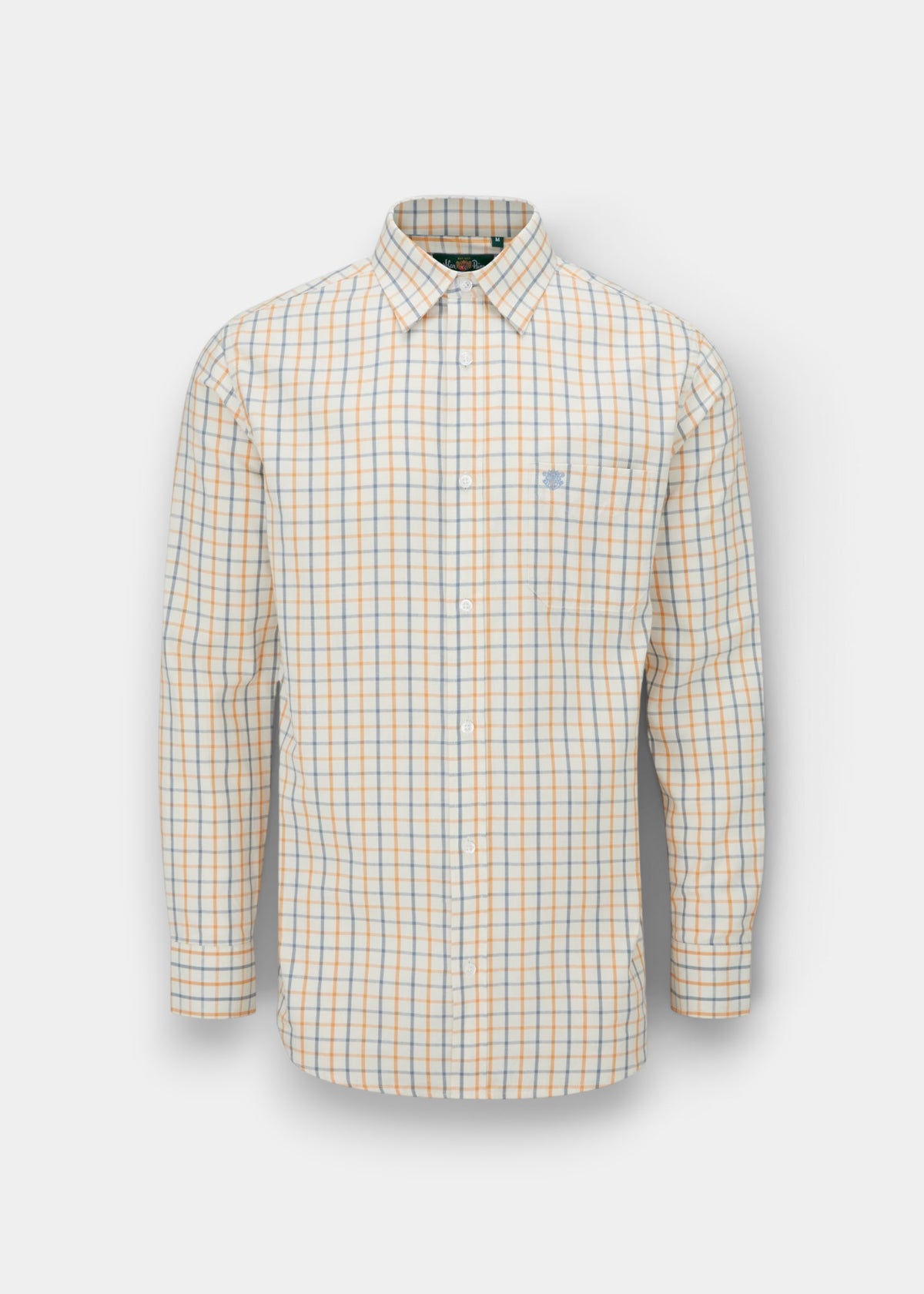 Ilkley Men's Blue and Gold Country Check Shirt - Shooting Fit