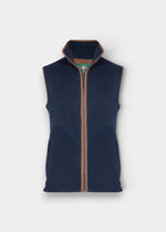 Aylsham Men's Fleece Gilet In Dark Navy - Regular Fit