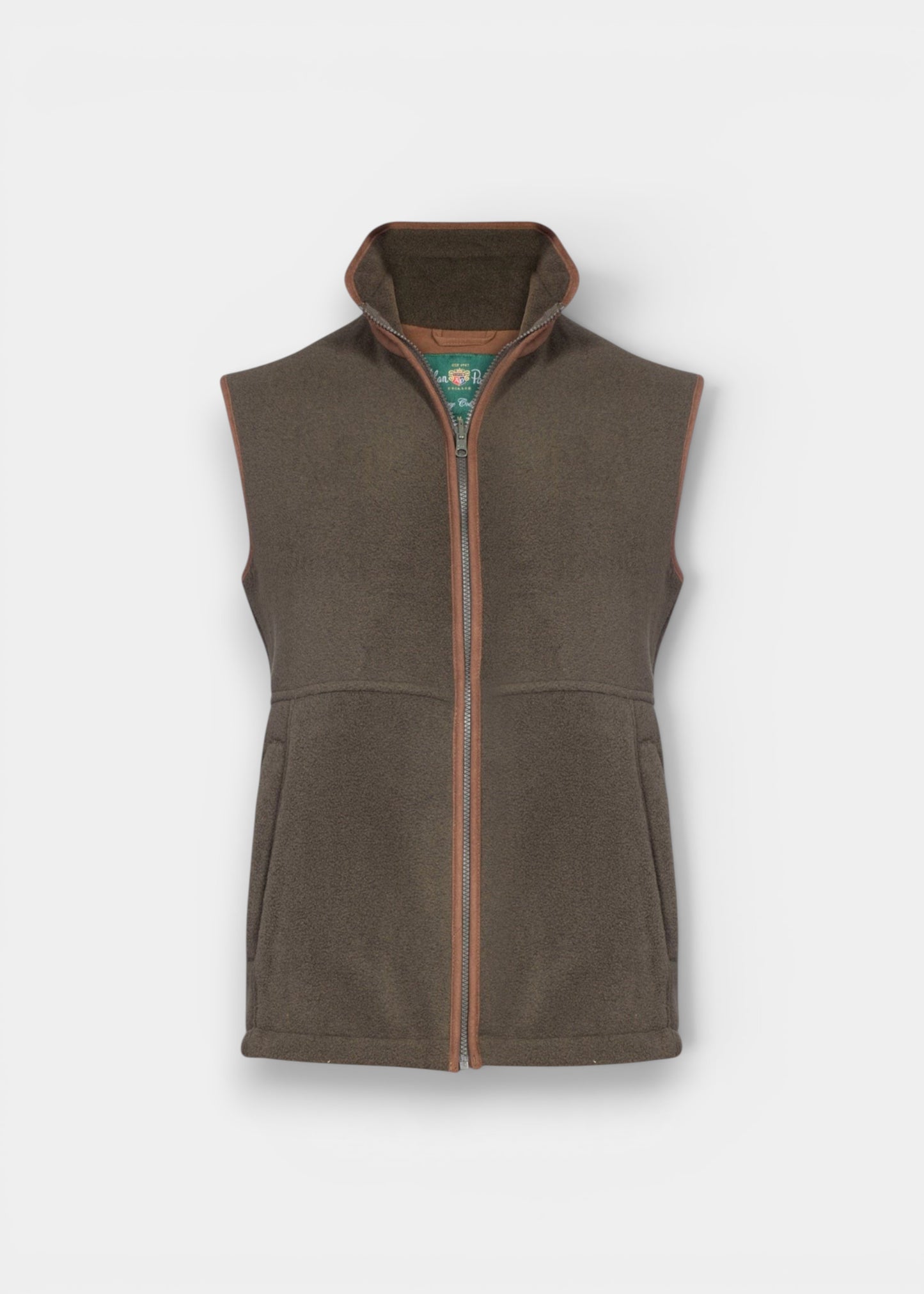 Aylsham Men's Fleece Gilet In Green - Regular Fit