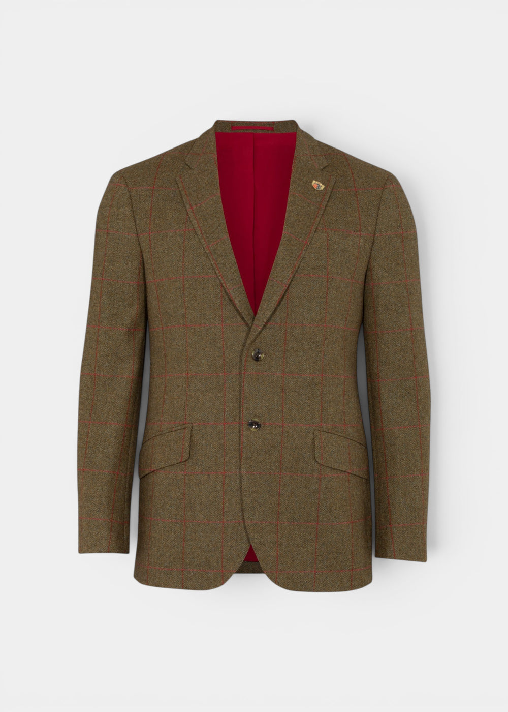Combrook Men's Tweed Water Repellent Sports Blazer in Sage  -  Regular Fit