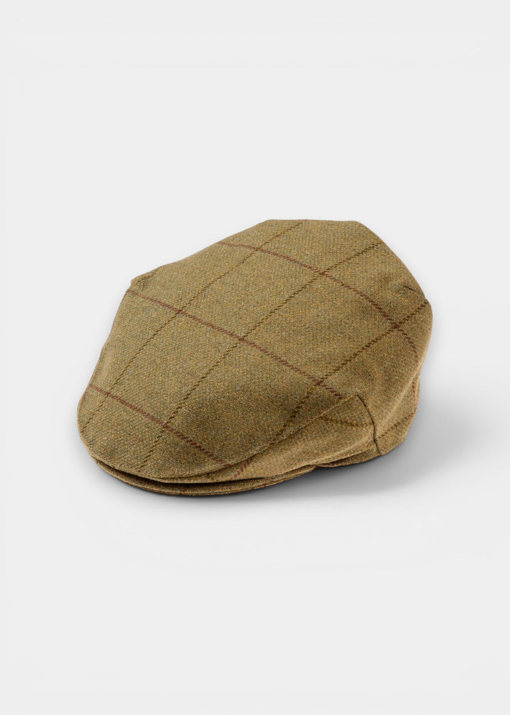 Rutland Men's Tweed Waterproof Flat Cap in Lichen  -  Regular Fit