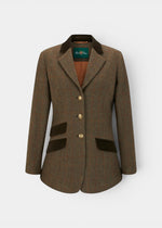 Surrey Ladies Tweed Water Repellent Blazer in Field Maple -  Regular Fit